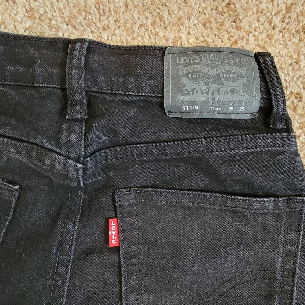 Levi's Boy's 511 Jeans, Size Boy's 12 Regular, Color Black